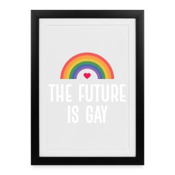 LGBT Pride Month - The Future is Gay - Framed poster (27 × 37 cm) - black - Front