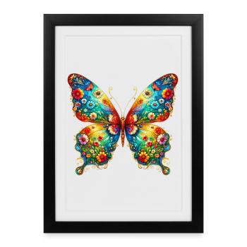 Papillon - Affiche encadrée (27 × 37 cm) - noir - Devant