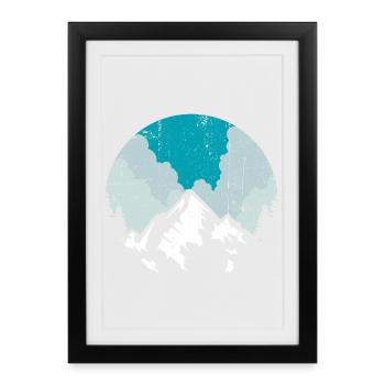 Snow Peak Circle - Framed poster (27 × 37 cm) - black - Front