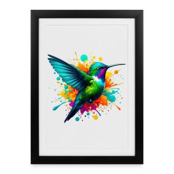 Hummingbird - Framed poster (27 × 37 cm) - black - Front
