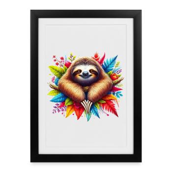 Paresse - Affiche encadrée (27 × 37 cm) - noir - Devant