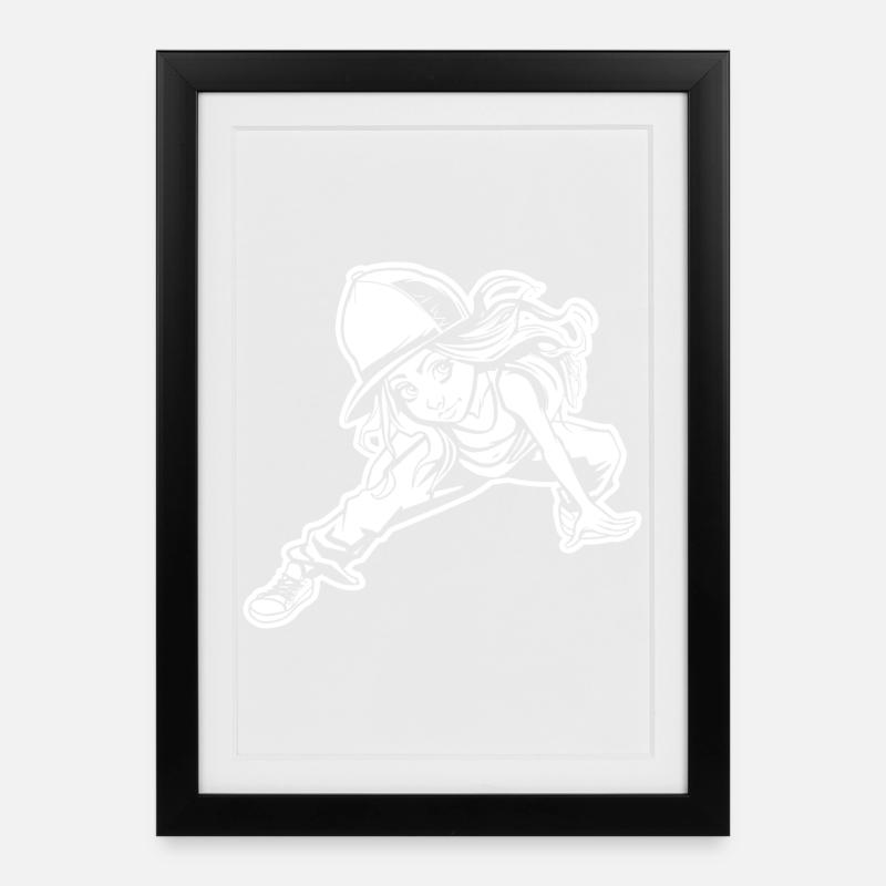 Breakdancer - Affiche encadrée (27 × 37 cm) - noir