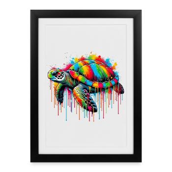 Turtle - Framed poster (27 × 37 cm) - black - Front