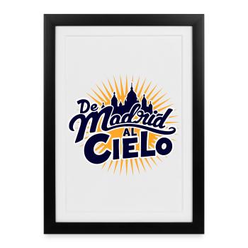 Madrid au ciel - Affiche encadrée (27 × 37 cm) - noir - Devant