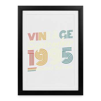 September 1995 Retro Vintage Birthday Gift - Framed poster (27 × 37 cm) - black - Front