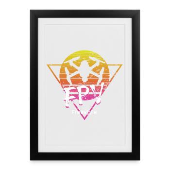 Drone FPV freestyle - Affiche encadrée (27 × 37 cm) - noir - Devant