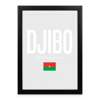 Djibo Burkina Faso - Affiche encadrée (27 × 37 cm) - noir - Devant