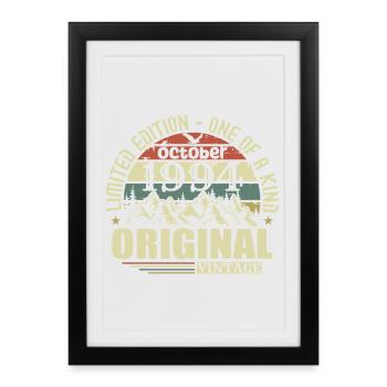 october 1994 - 31st birthday gift october - Framed poster (27 × 37 cm) - black - Front