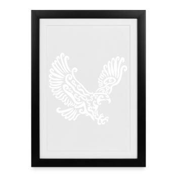White Eagle - Framed poster (27 × 37 cm) - black - Front