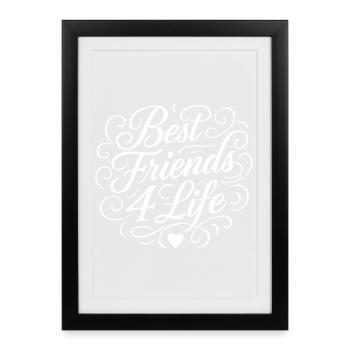 Best friends for life - Framed poster (27 × 37 cm) - black - Front
