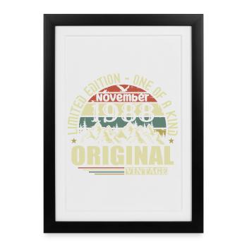 Anniversaire Novembre 1988 - Affiche encadrée (27 × 37 cm) - noir - Devant
