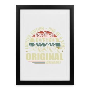 Date de naissance Novembre 1989 - Affiche encadrée (27 × 37 cm) - noir - Devant
