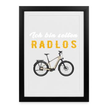 Contraste de vélo électrique sans roues - Affiche encadrée (27 × 37 cm) - noir - Devant