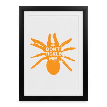 Regarde une araignée ! Araignée Halloween ne me chatouille pas ! - Affiche encadrée (27 × 37 cm) - noir - Devant
