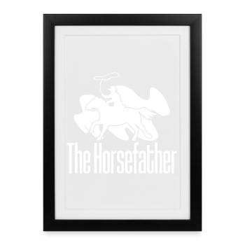 Rodeo Horse Riding The Horsefather Cowboy - Framed poster (27 × 37 cm) - black - Front