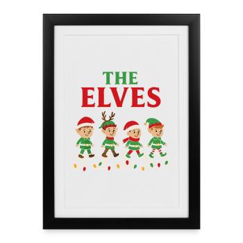 Ivory Colorful Christmas Train - Framed poster (27 × 37 cm) - black - Front