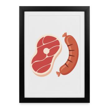 Grill - Framed poster (27 × 37 cm) - black - Front