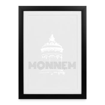 Monnem - Special designer product for Mannheim residents - Framed poster (27 × 37 cm) - black - Front