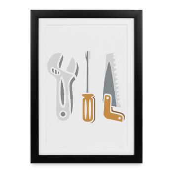 Tool Set – DIY Design - Framed poster (27 × 37 cm) - black - Front