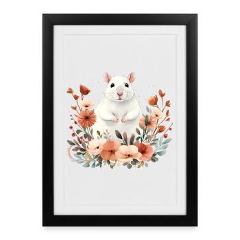 Rat - Affiche encadrée (27 × 37 cm) - noir - Devant