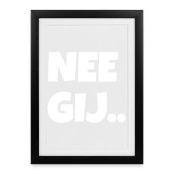 no thou - Framed poster (27 × 37 cm) - black - Front