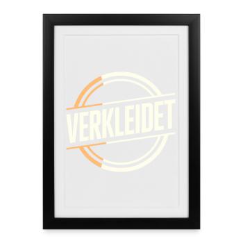 Disguised costume disguise carnival carnival - Framed poster (27 × 37 cm) - black - Front