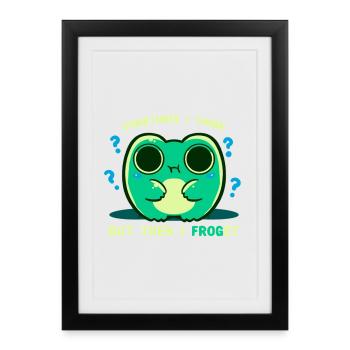 I Froget - Framed poster (27 × 37 cm) - black - Front