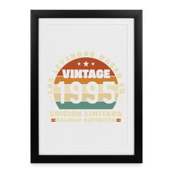1995 Retro Vintage Birthday Gift - Framed poster (27 × 37 cm) - black - Front