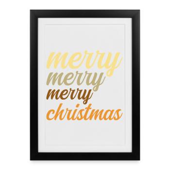 Merry Christmas Original Christmas Gift Christmas Magic - Framed poster (27 × 37 cm) - black - Front
