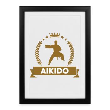 Aikido - Martial Art - Aikido - Framed poster (27 × 37 cm) - black - Front
