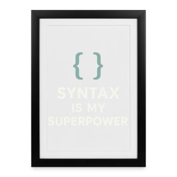 Grammar Oxford Comma Language Rules - Framed poster (27 × 37 cm) - black - Front