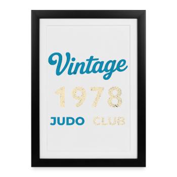 Vintage 1978 Judo Club Retro Birth Year Gift - Framed poster (27 × 37 cm) - black - Front
