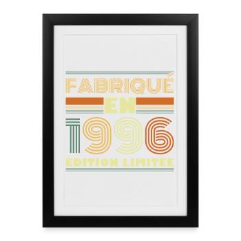 Vintage 1996 Cadeau D'anniversaire 30 ans - Affiche encadrée (27 × 37 cm) - noir - Devant
