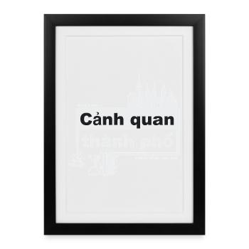 Stadtbild - vietnamesisch - ready when you are - Gerahmtes Poster (27 × 37 cm) - Schwarz - Vorne