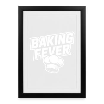 Baking Fever: Chef's Hat Design - Framed poster (27 × 37 cm) - black - Front