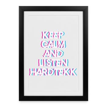 Hardtekk Tekk - Affiche encadrée (27 × 37 cm) - noir - Devant