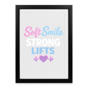 Anime Strong Girl Taking The Force In - Framed poster (27 × 37 cm) - black - Front