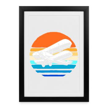 Model Airplane Model Airplane - Framed poster (27 × 37 cm) - black - Front
