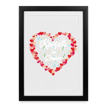 Confetti in the Heart – Carnival Carnival Costume - Framed poster (27 × 37 cm) - black - Front