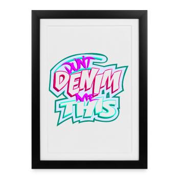Ne me faites pas ça en denim - Affiche encadrée (27 × 37 cm) - noir - Devant