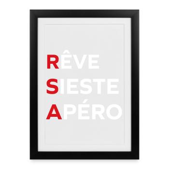 Dreams Nap Aperitif rsa - Framed poster (27 × 37 cm) - black - Front