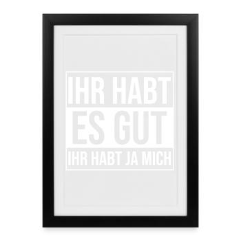 Tu as bien joué, tu m’as eu - Affiche encadrée (27 × 37 cm) - noir - Devant
