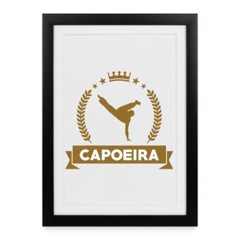 Capoeira - Combat - Danse - Affiche encadrée (27 × 37 cm) - noir - Devant