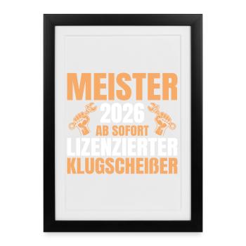 Vehicle Mechatronics Technician Master 2026 - Framed poster (27 × 37 cm) - black - Front
