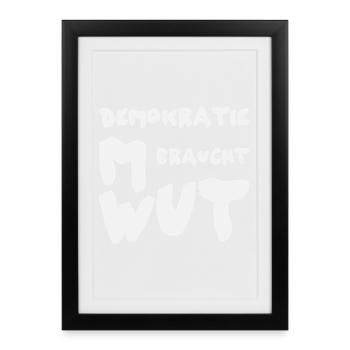 Chemise de la rage démocrate - Affiche encadrée (27 × 37 cm) - noir - Devant