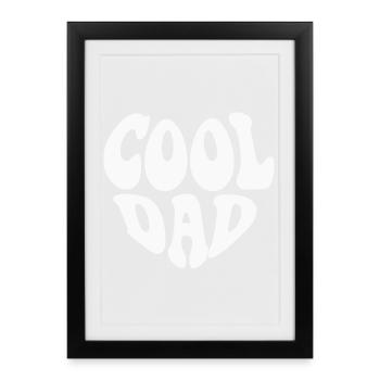 Cool Dad Heart Logo - Customizable color - Framed poster (27 × 37 cm) - black - Front