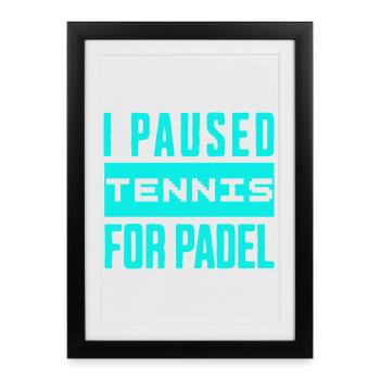 Sweat à capuche tennis et padel, pour de vrais fans de raquettes - Affiche encadrée (27 × 37 cm) - noir - Devant