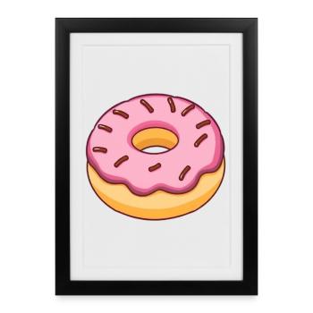 Doughnut - Framed poster (27 × 37 cm) - black - Front