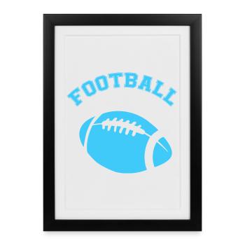 Motif du logo du football - Affiche encadrée (27 × 37 cm) - noir - Devant
