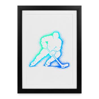 Eishockey Spieler Geschenk Junge Hockey - Framed poster (27 × 37 cm) - black - Front